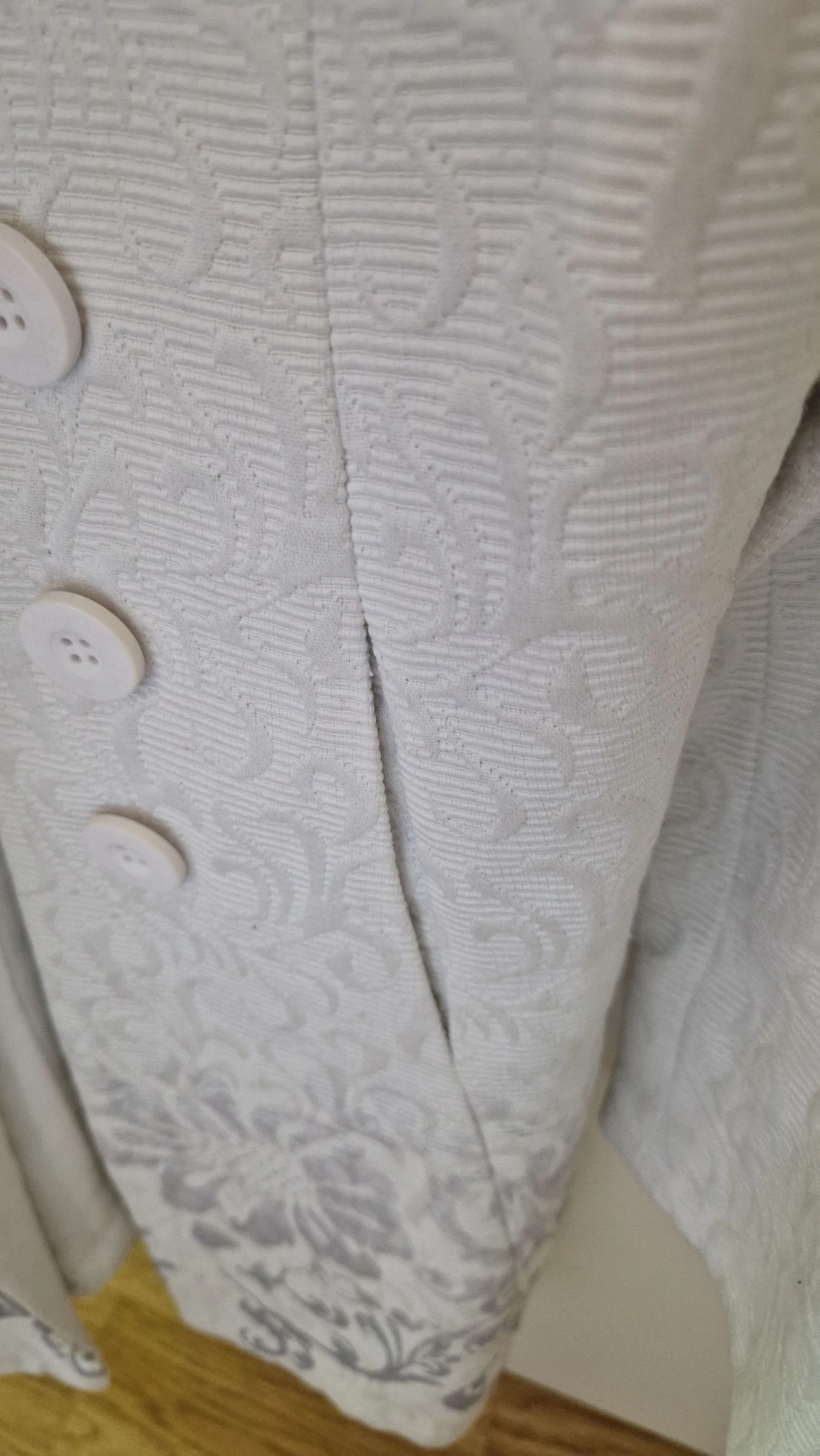 Desigual floral print coat grey white NEW M – photo 9
